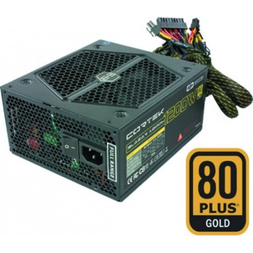 ALIMENTATORE MODULARE 1200 WATT 80+GOLD, VENTOLA DA 13,5CM, PFC ATTIVO NERO