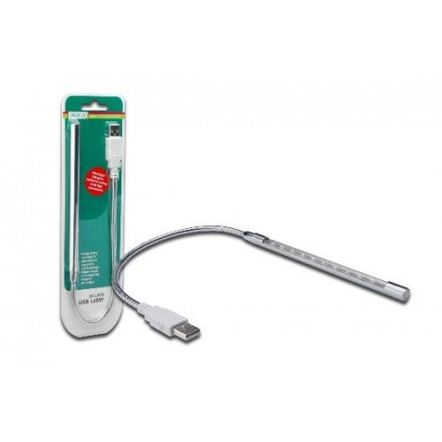 *LAMPADINA CON 10 LED PER PORTA USB CON CAVO FLESSIBILE - LUNGHEZZA CAVO 45 CM