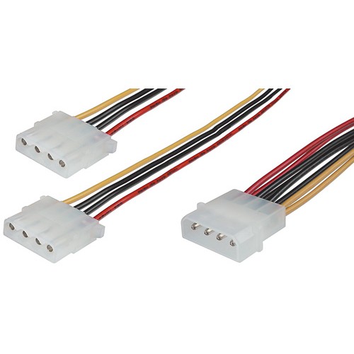 CAVO SDOPPIATORE ALIMENTAZIONE 1 X MOLEX MASCHIO - 2 X MOLEX FEMMINA