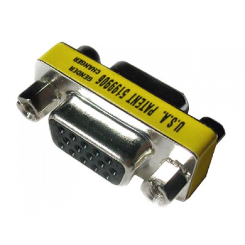*MINI ADATTATORE 15 POLI HD FEMMINA/FEMMINA (VGA) GENDER CHARGER