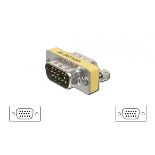 *MINI ADATTATORE 15 POLI HD MASCHIO/MASCHIO (VGA) GENDER CHARGER