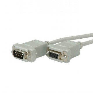 CAVO PROLUNGA SERIALE RS232 PIN-TO-PIN (MODEM CABLE) 9 POLI MASCHIO/FEMMINA MT.2 CUSTODIE APRIBILI