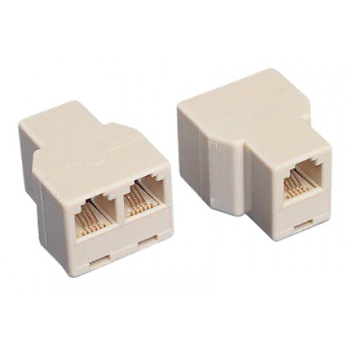 *ADATTATORE TELEFONICO 1X8 POLI FEMMINA- 2X8POLI FEMMINA