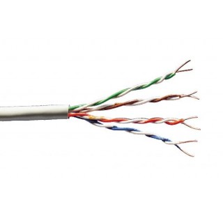 CAVO SOLIDO NON SCHERMATO UTP PER RETI CATEGORIA 5E (CCA) HALOGEN FREE MATASSA MT. 305