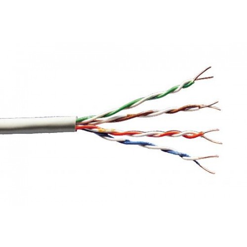 CAVO SOLIDO NON SCHERMATO UTP PER RETI CATEGORIA 5E (CCA) HALOGEN FREE MATASSA MT. 305