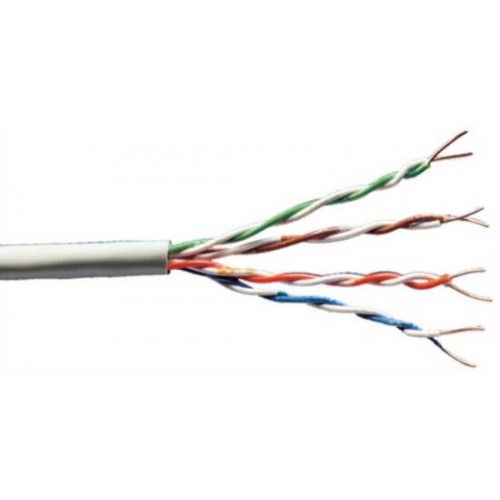CAVO SOLIDO NON SCHERMATO UTP PER RETI CATEGORIA 6 HALOGEN FREE (CCA) MATASSA MT.305