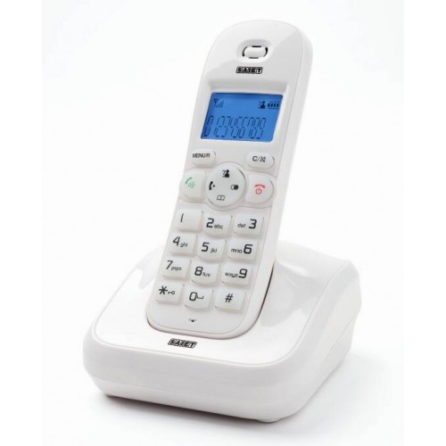 TELEFONO CORDLESS DECT GAP - DISPLAY E TASTIERA RETROILLUMINATI VIVAVOCE VEGA BIANCO