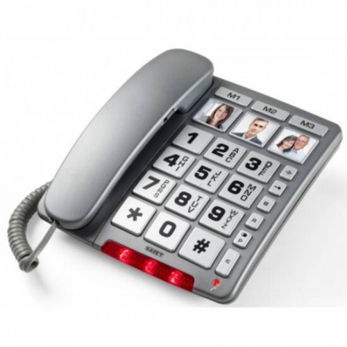 TELEFONO MULTIFUNZIONALE A TASTI GRANDI PERSONALIZZABILE CON FOTO - VIVAVOCE - FAMILY