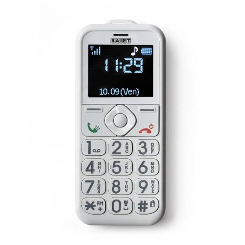 TELEFONO GSM DUAL BAND CON TASTI E CARATTERI GRANDI PRONTO BIANCO