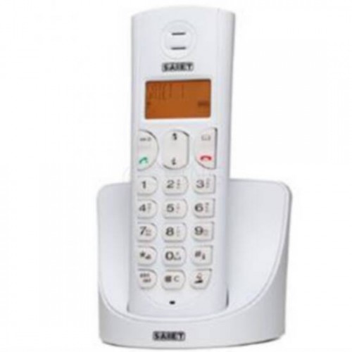 TELEFONO CORDLESS DECT GAP DISPLAY LCD 14 SEGMENTI RETROILLUMINATO FALCO BIANCO