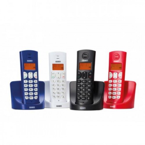 TELEFONO CORDLESS DECT GAP DISPLAY LCD 14 SEGMENTI RETROILLUMINATO FALCO ROSSO