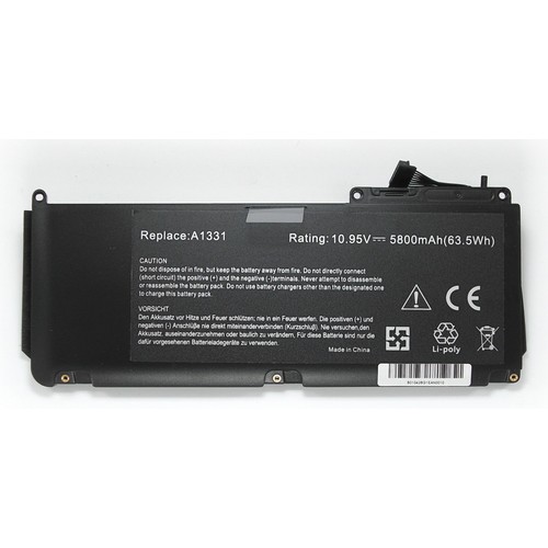 Batteria compatibile. 6 celle - 10.8 / 11.1 V - 5800 mAh - 64 Wh - colore NERO - peso 320 grammi circa - dimensioni STANDARD.