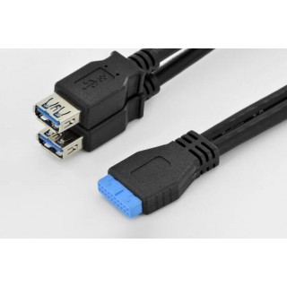 CAVO ADATTATORE ALIMENTAZIONE Y USB 3.0 CM 30 PER PIASTRA MADRE
