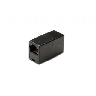 ACCOPPIATORE TELEFONICO 2 CONNETTORI RJ45 - 8P8C FEMMINA/FEMMINA COLORE NERO