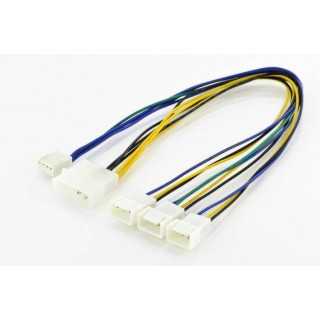 CAVO INTERNO 1 X 5,25 MOLEX + 4 POLI - 3 X CONNETTORI 4 POLI PER VENTOLE CM 30