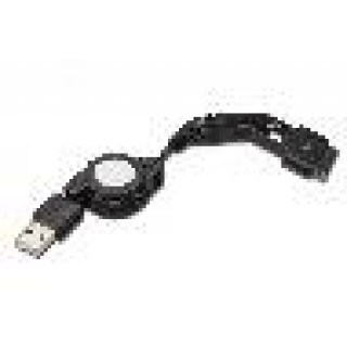 CAVO 3 IN 1 RETRAIBILE USB 2.0 CON CONNETTORI SAMSUNG 30PIN, MICRO USB E MINI USB, CM 75 COLORE NERO