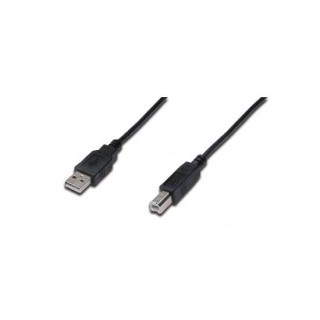 CAVO USB 2.0 CONNETTORI 1 X A MASCHIO - 1 X B MASCHIO MT. 1 COLORE NERO