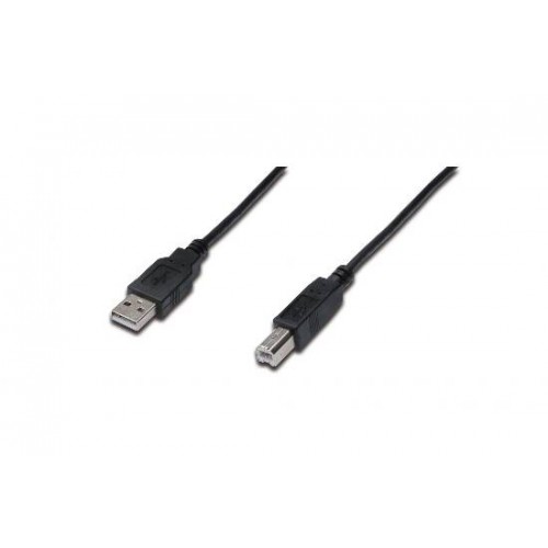 CAVO USB 2.0 CONNETTORI 1 X A MASCHIO - 1 X B MASCHIO MT. 1 COLORE NERO