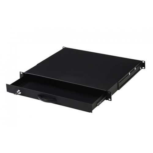 CASSETTO ESTRAIBILE CON MANIGLIA E CHIUSURA A CHIAVE PER ARMADI RACK 19