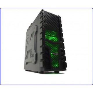 CASE GAME ATX X-MACHINE USB 3,0, 3 VENTOLE DA 12CM CON LUCE VERDE