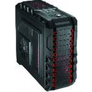 CASE F15 FULL TOWER XL-ATX, USB 3.0, AUDIO HD, 3 FAN DA 20CM + 1 DA 14CM LUCE ROSSA