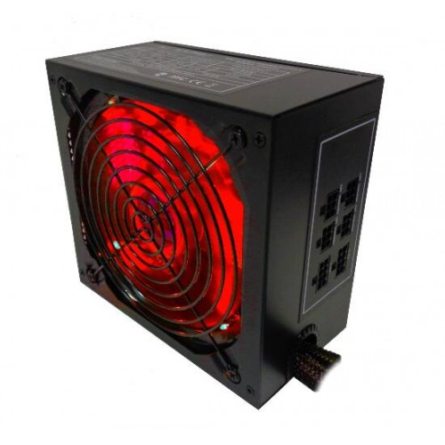 *ALIMENTATORE MODULARE 650 WATT VENTOLA 14 CM. CON LUCE ROSSA PFC PASSIVO