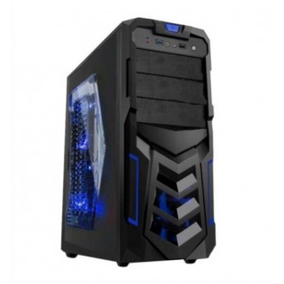 CASE GAMING LATERALE TRASPARENTE, VENTOLA 32LED USB 3.0 BLU