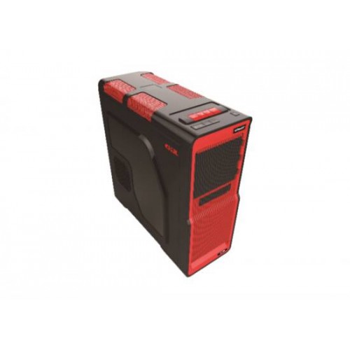 *CASE ATX TOWER NERO/ROSSO CON VENTOLA COLORE ROSSO