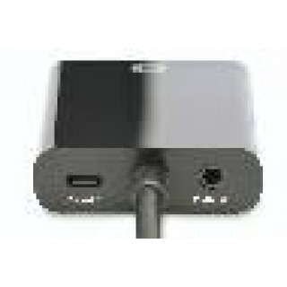 CAVO ADATTATORE HDMI MASCHIO-VGA FEMMINA CM. 15 CON PRESA AUDIO 3,5MM. COLORE NERO