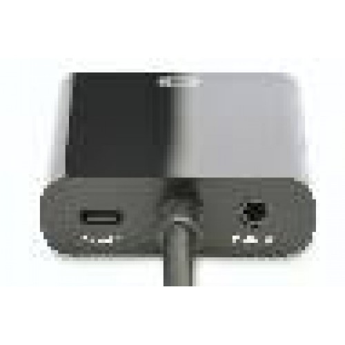 CAVO ADATTATORE HDMI MASCHIO-VGA FEMMINA CM. 15 CON PRESA AUDIO 3,5MM. COLORE NERO