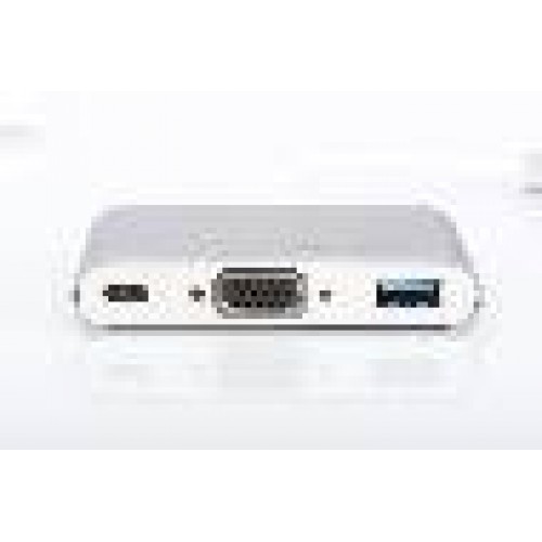 ADATTATORE MULTIPORTA USB 3.0 TIPO C - VGA+USB 3.0+ PORTA TIPO C