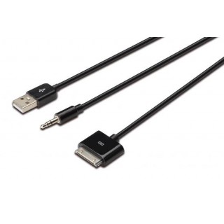 CAVETTO ADATTATORE PER IPHONE 3,5MM STEREO CON CAVO AUDIO USB MT 0,5