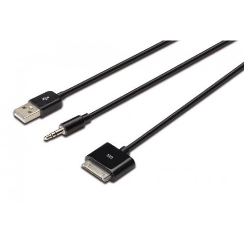 CAVETTO ADATTATORE PER IPHONE 3,5MM STEREO CON CAVO AUDIO USB MT 0,5