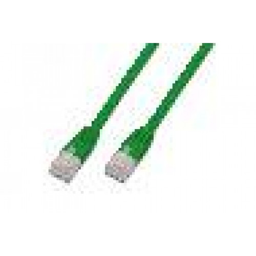 *CAVO RETE PIATTO UTP CAT. 5E NON SCHERMATO - LUNGHEZZA MT. 5 - COLORE VERDE