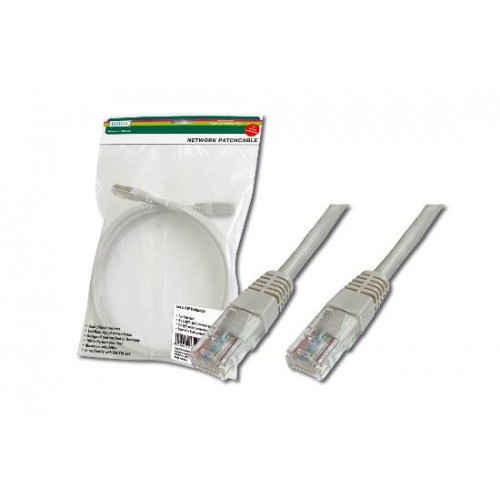 *CAVO RETE UTP CAT. 5E NON SCHERMATO - LUNGHEZZA MT. 5 - IN POLYBAG PER ESPOSITORE