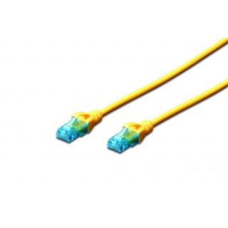 CAVO RETE UTP CAT. 5E NON SCHERMATO - LUNGHEZZA MT. 0,25 - COLORE GIALLO