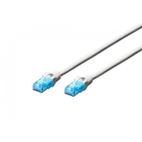 CAVO RETE UTP CAT. 5E NON SCHERMATO - LUNGHEZZA MT. 2 - COLORE BIANCO