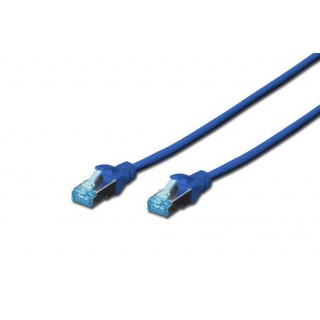 CAVO RETE SCHERMATO F/UTP CAT. 5E - MT. 0,25 - COLORE BLU
