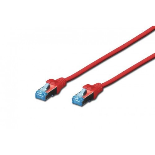 CAVO RETE SCHERMATO F/UTP CAT. 5E - MT. 0,25 - COLORE ROSSO