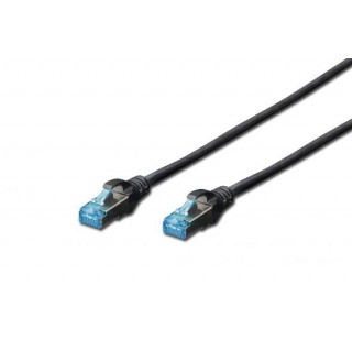 CAVO RETE SCHERMATO F/UTP CAT. 5E - LUNGHEZZA MT. 1 - COLORE NERO