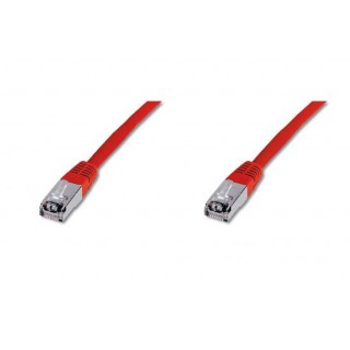 CAVO RETE SCHERMATO F/UTP CAT. 5E - LUNGHEZZA MT. 2 - COLORE ROSSO