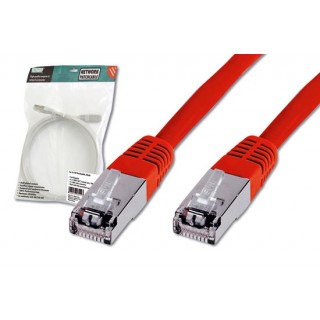 CAVO RETE SCHERMATO F/UTP CAT. 5E - LUNGHEZZA MT. 7 - COLORE ROSSO