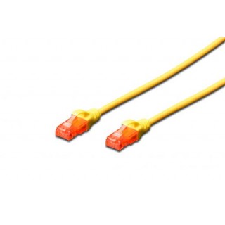 CAVO RETE UTP CAT. 6 NON SCHERMATO MT. 0,5 GIALLO