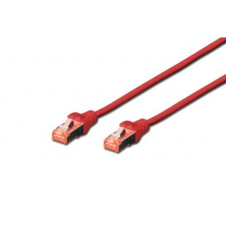 CAVO RETE S-FTP CAT.6 DOPPIA SCHERMATURA LS0H COLORE ROSSO MT. 0,5