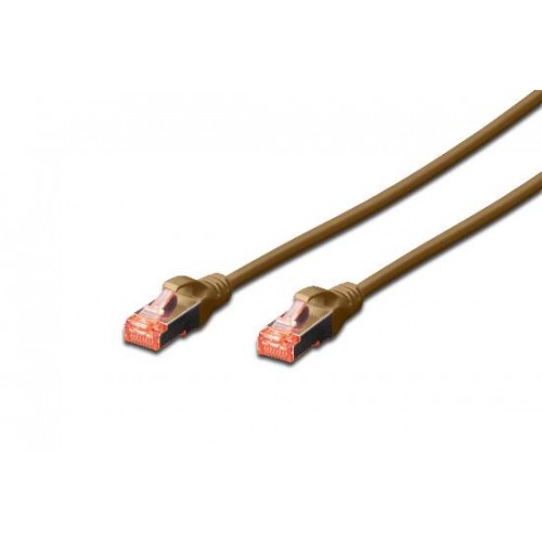 CAVO RETE S-FTP CAT.6 DOPPIA SCHERMATURA LS0H COLORE MARRONE MT. 2