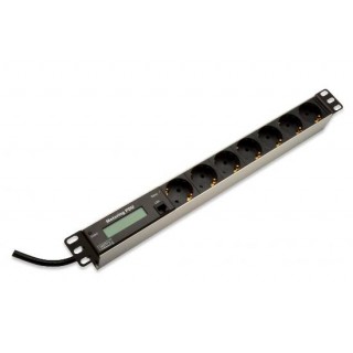 MULTIPRESA 7 PRESE PER ARMADI RACK CON DISPLAY PER CONTROLLO ASSORBIMENTO CORRENTE VIA IP