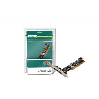 SCHEDA AGGIUNTIVA PCI 3 PORTE USB 2.0 + 1 INTERNA E STAFFA PER COLLEGAMENTO NORMALE E LOW PROFILE