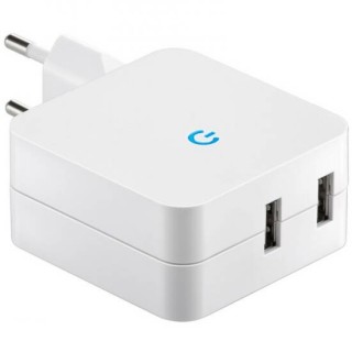 CARICATORE UNIVERSALE DA RETE CON 2 PRESE USB 5 VOLT 4,2 AMPERE