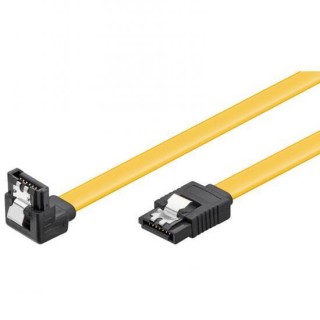 CAVO INTERNO SATA III 7 POLI 0,5 MT. CON CLIP IN METALLO PER BLOCCAGGIO ANGOLATO 90