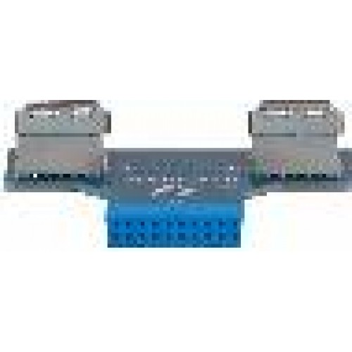 PIASTRINA SDOPPIATORE 20 POLI IDC FEMMINA - 2 X USB 3.0 FEMMINA
